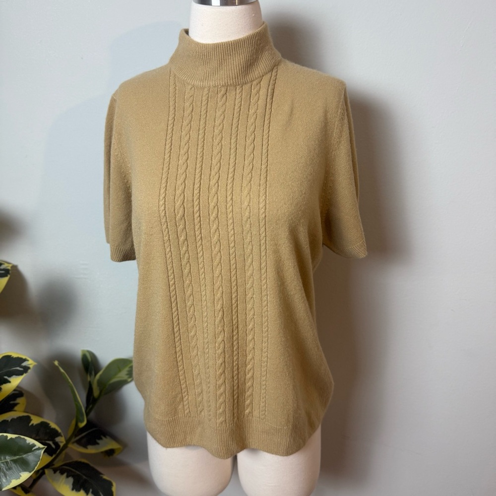 Elegant Tan Women's Turtleneck Sweater ~ Pxl